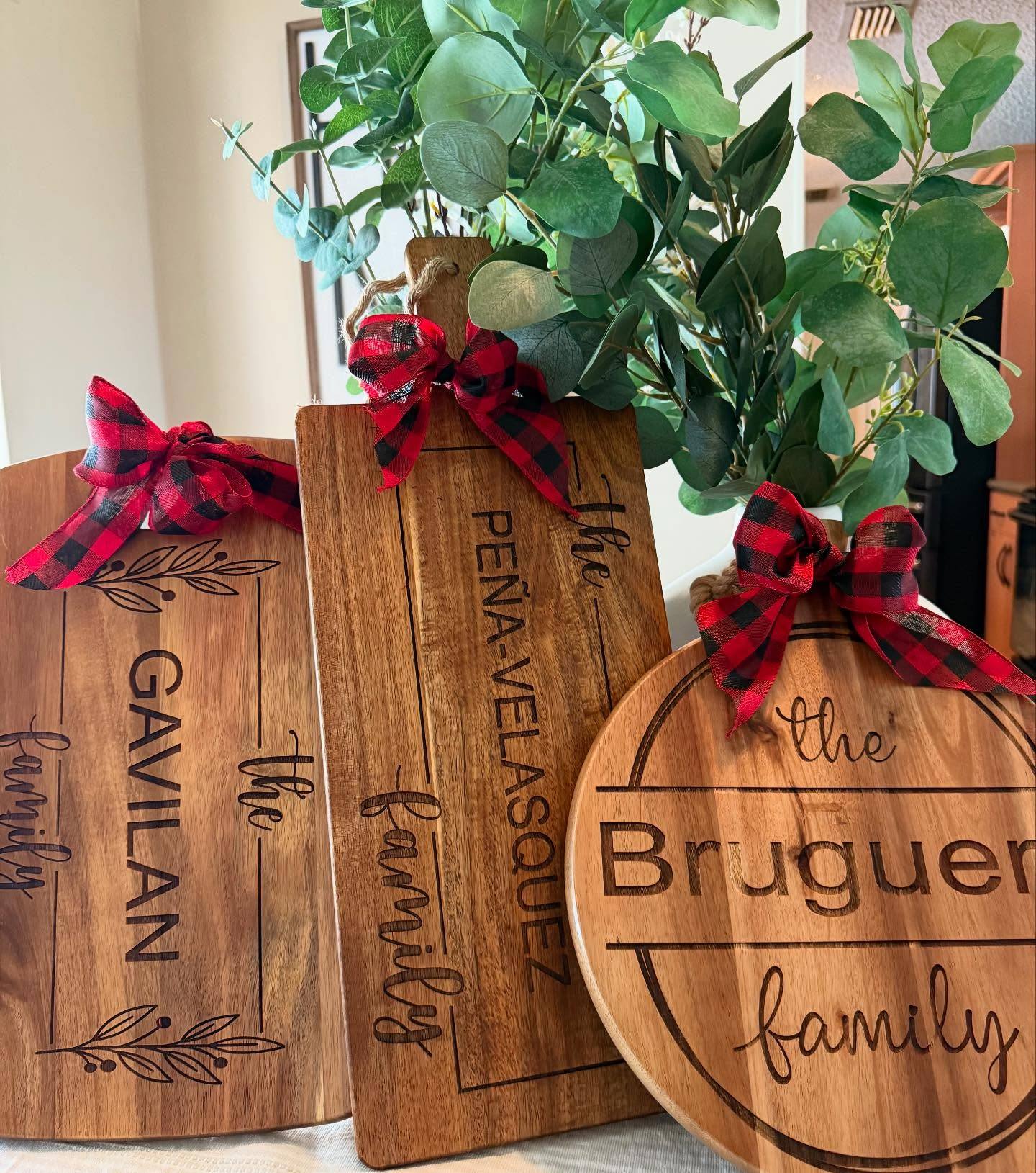 Personalized wooden family boards